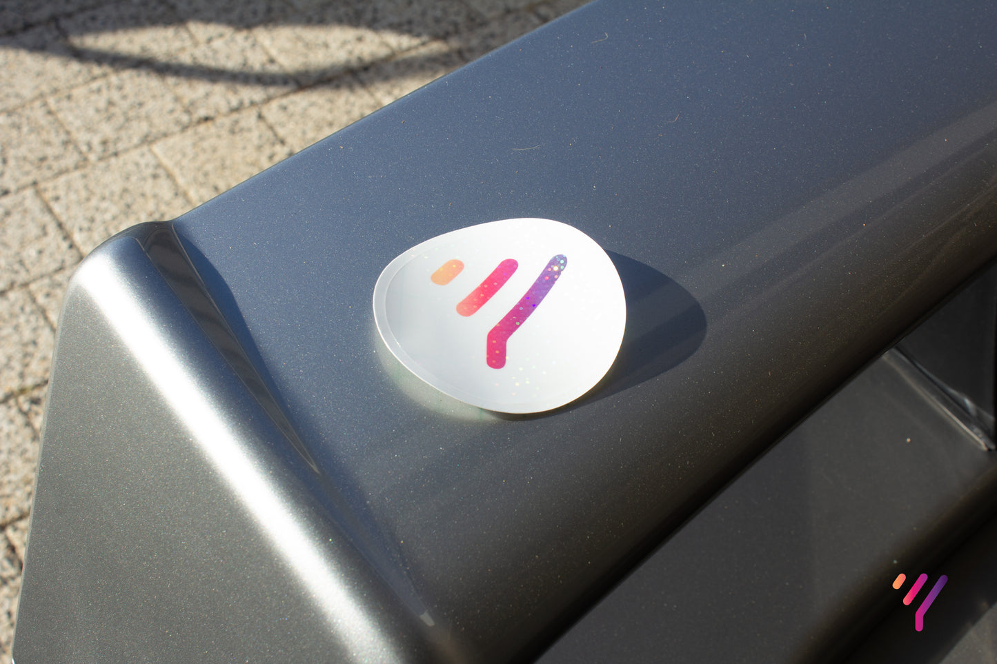 Y Customs Holographic Sticker