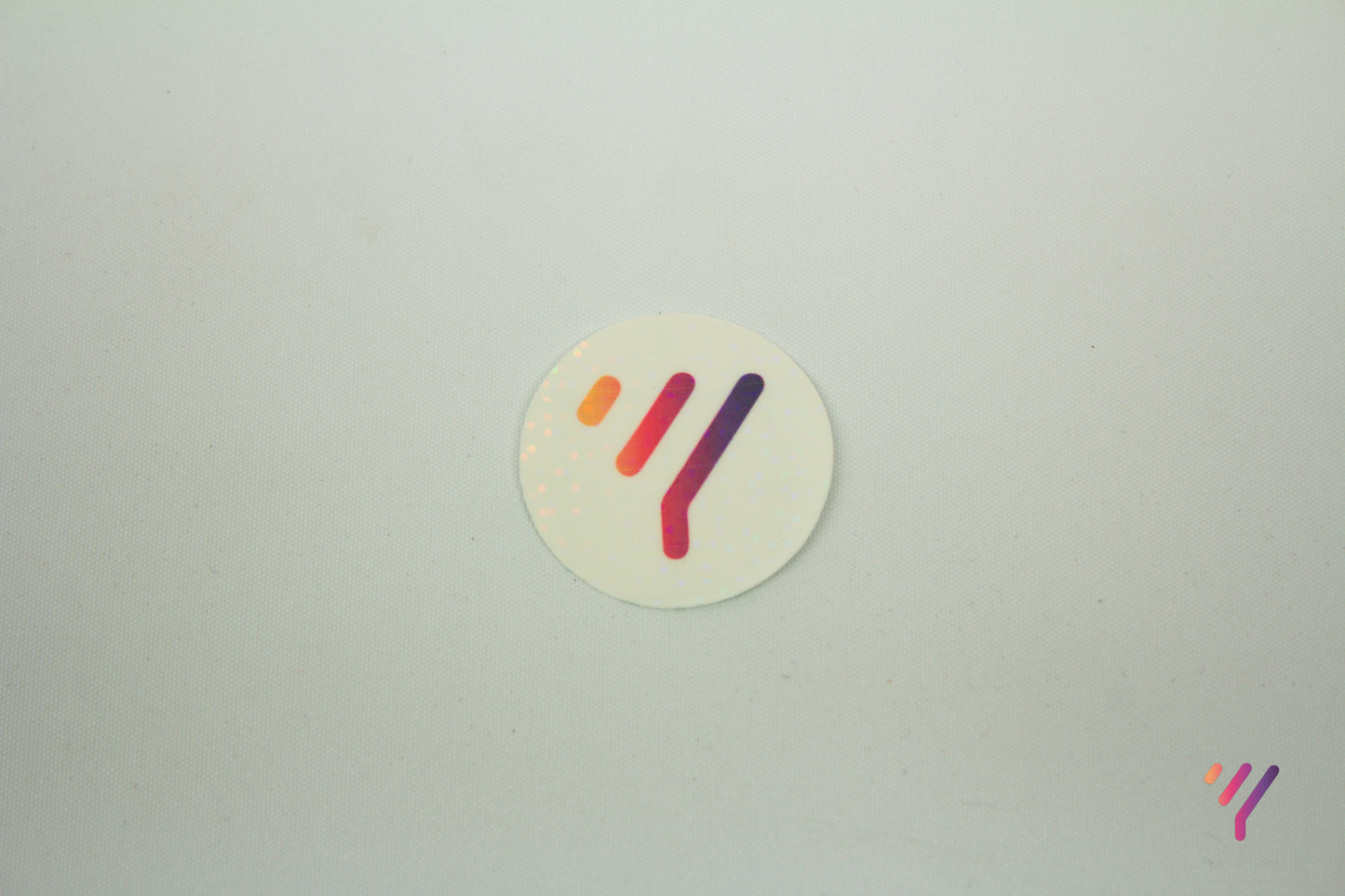 Y Customs Holographic Sticker (White and Black)