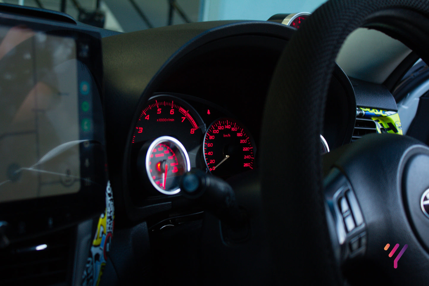 Dual Gauge Cluster Bezel (G3 WRX/STI 2008-2014) Inner shroud