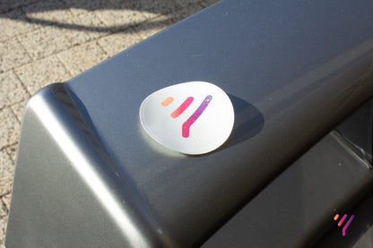 Y Customs Holographic Sticker (White)