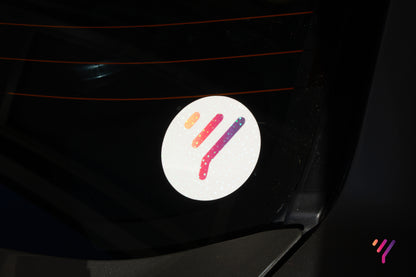 Y Customs Holographic Sticker (White)