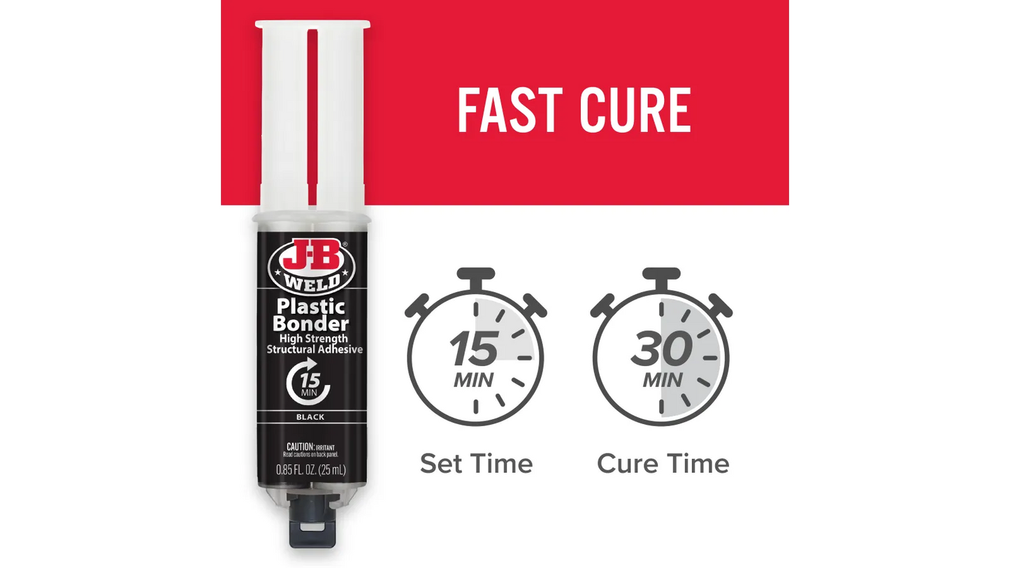 JB Weld Plastic Bonder 25mL Black 50139
