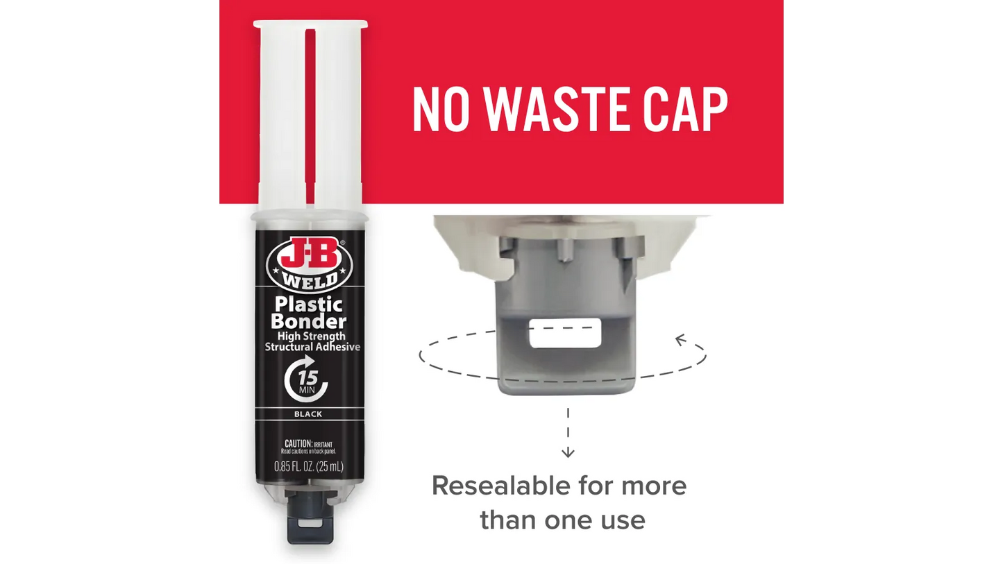 JB Weld Plastic Bonder 25mL Black 50139