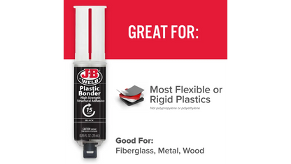 JB Weld Plastic Bonder 25mL Black 50139