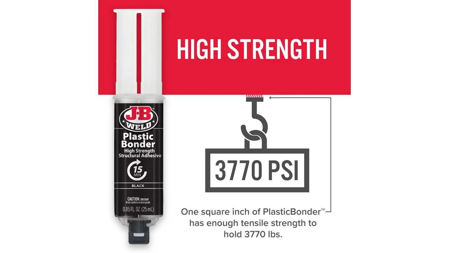 JB Weld Plastic Bonder 25mL Black 50139